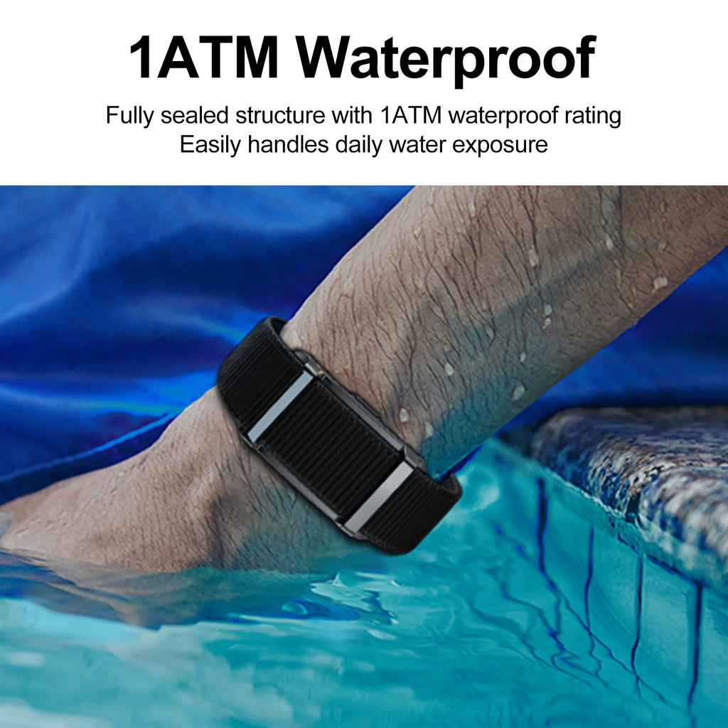 Pulsera Inteligente sin Pantalla Hombre Mujer Fitness Tracker Reloj Inteligente Deportivo Monitor de Ritmo Cardíaco y Sueño Sumergible 1ATM Pulsera Inteligente de Exterior