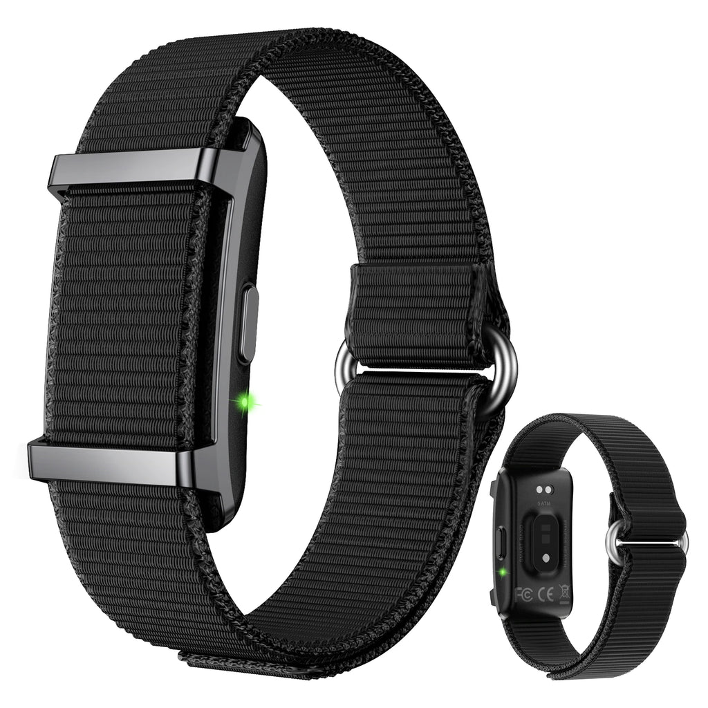 Pulsera Inteligente sin Pantalla Hombre Mujer Fitness Tracker Reloj Inteligente Deportivo Monitor de Ritmo Cardíaco y Sueño Sumergible 1ATM Pulsera Inteligente de Exterior