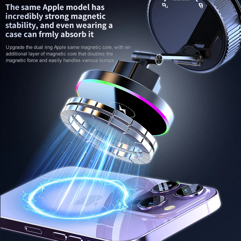 Magnetic Car Wireless Charger Universal Car Phone Holder Mount Fast Charging for iPhone 15 14 13 12 Pro Max Mini Magnet Chargers
