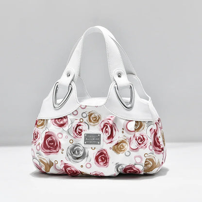 Luxury Handbag Women Printing PU Leather Handle Bag Fashion Brand Lady Tote Big Capacity Shoulder Bag Shopping Purse2024