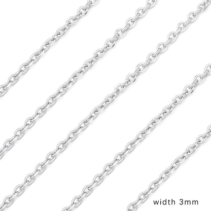 Cadena de acero inoxidable de 1M para hombres y mujeres, cadena de eslabones cubanos, gargantilla básica punk DIY, pulsera, joyería masculina de Hip Hop, regalo