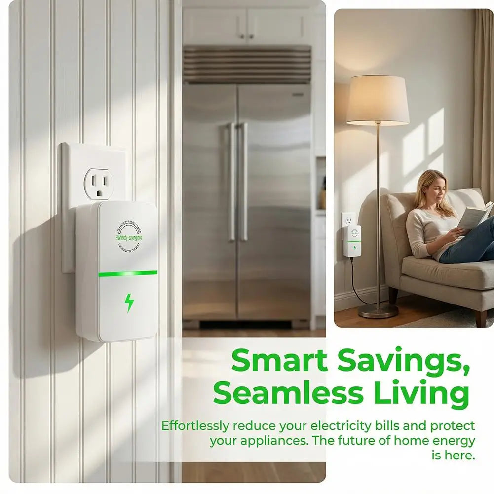 Household Electricity Saving Box Smart Energy Saver Plug for US/EU Plug Power Saving Device to Reduce Electric Bill for Home Use