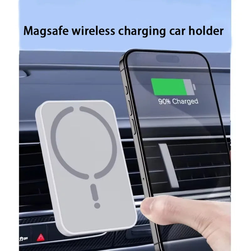 Magnetic Car Wireless Charger For iPhone 16 15 14 13 12 Pro Max Mini Macsafe Car Phone Holder Stand Mount Fast Charging Station