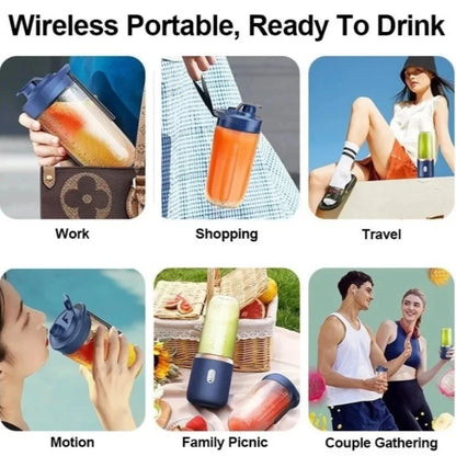 400ML Fruit Electric Juicer Food Milkshake Mixer Machine Portable Juicer Maker Double Cup Multifunction Household Blender