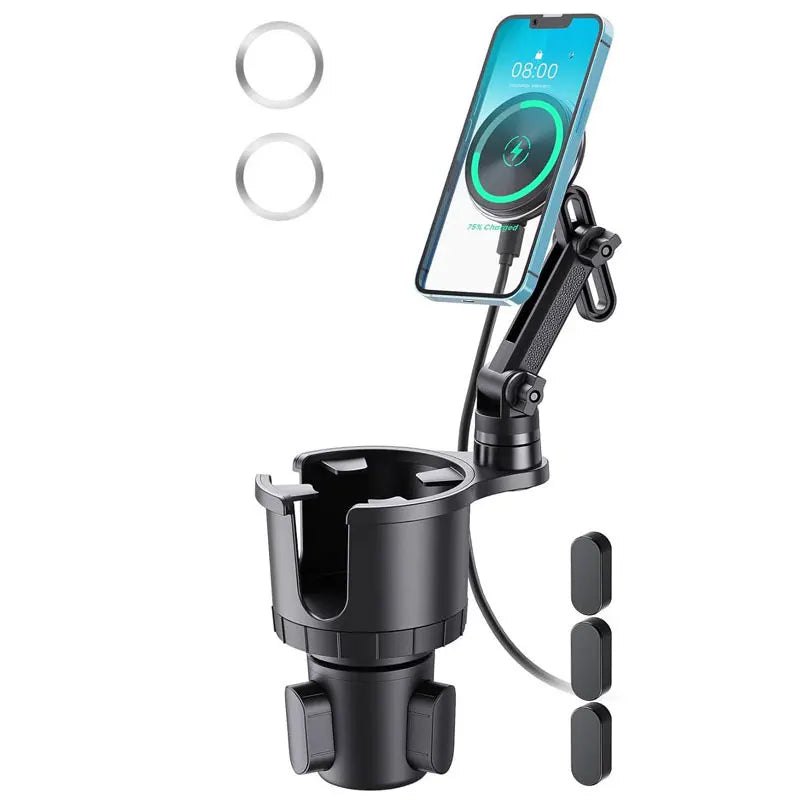 Soporte de cargador inalámbrico magnético para coche de 15W, soporte de teléfono para navegación, soporte de teléfono para coche MagSafe, soporte de carga rápida para iPhone 17