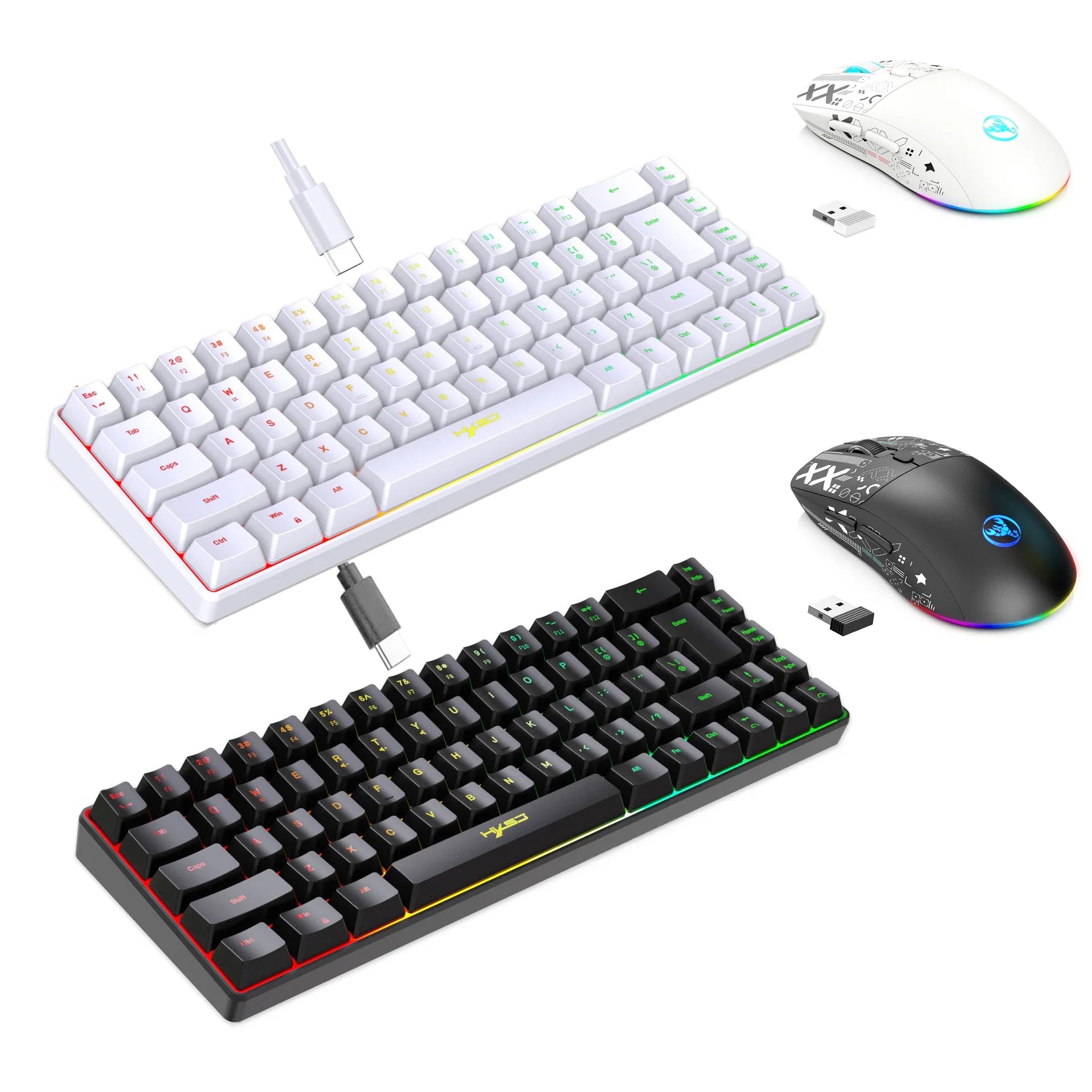 Keyboard and Mouse Combo Backlight Kit Gamer White Key Board Offers Combo Computer Wired Keyboards Mouses Home Office Teclado