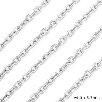 Cadena de acero inoxidable de 1M para hombres y mujeres, cadena de eslabones cubanos, gargantilla básica punk DIY, pulsera, joyería masculina de Hip Hop, regalo