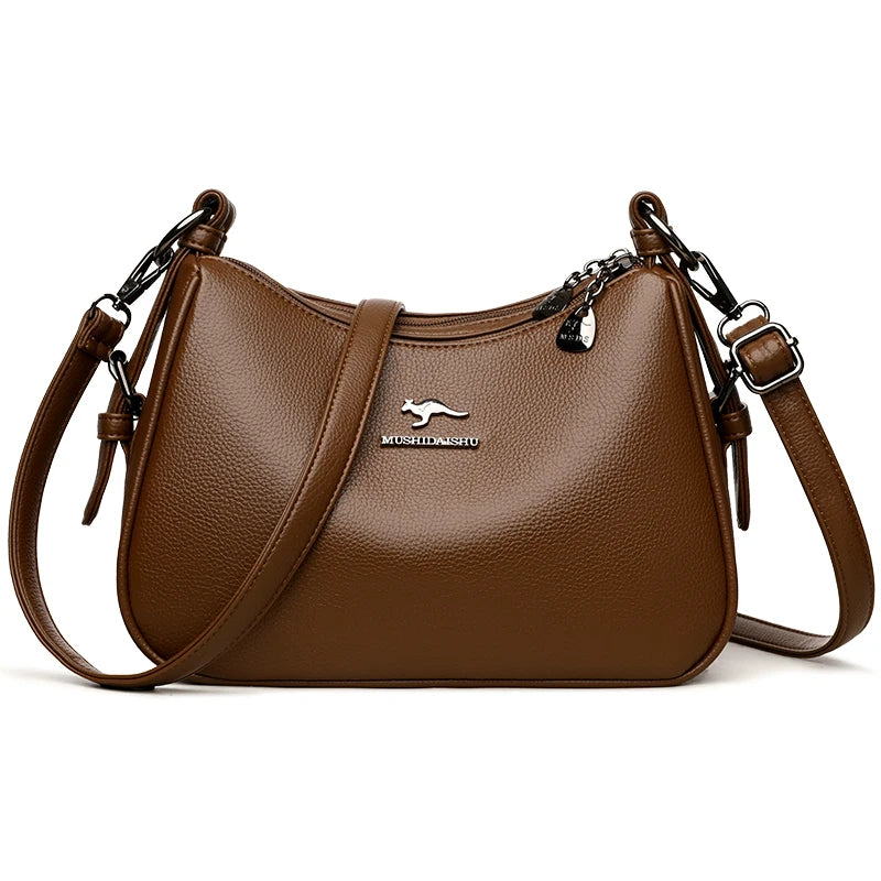 Luxury Designer Ladies Handbags New High Quality Leather Shoulder Bag For Women Female Retro And Minimalist Crossbody Bags Purse