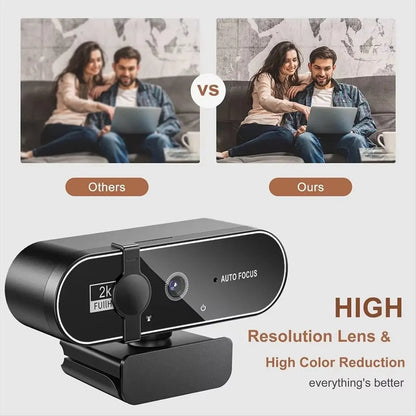 SWXF Webcam Video Camera Autofocus Streaming Web Cam with Microphone Full HD Webcams for PC Computer Laptop 1080P