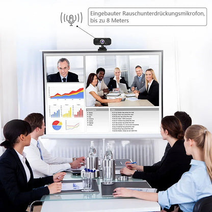 HD Webcam Built-in Dual Mics Smart 1080P Web Camera USB Pro Stream Camera for Desktop Laptops PC Game Cam for OS Windows10/8
