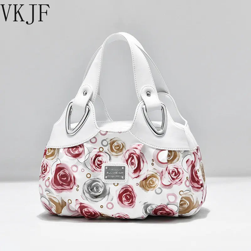 Bolso de lujo para mujer, estampado, con asa de cuero PU, marca de moda, bolso de hombro de gran capacidad, para compras, 2024