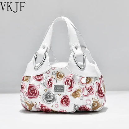 Luxury Handbag Women Printing PU Leather Handle Bag Fashion Brand Lady Tote Big Capacity Shoulder Bag Shopping Purse2024