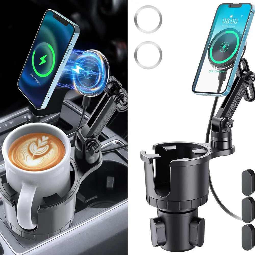 Soporte de cargador inalámbrico magnético para coche de 15W, soporte de teléfono para navegación, soporte de teléfono para coche MagSafe, soporte de carga rápida para iPhone 17