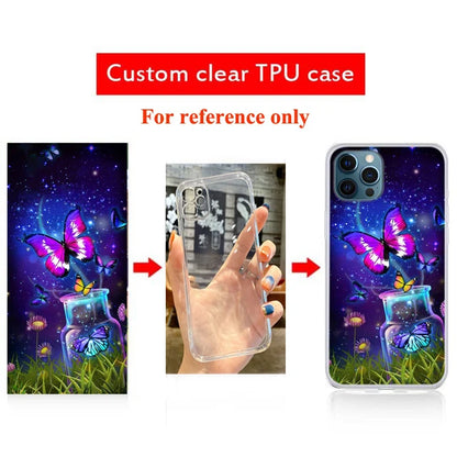 Custom Phone Cases For iPhone 16 16e 14 Pro Max 13 Mini 15 Plus Glass Silicone Cover Customized DIY Photo Personalized Pictures