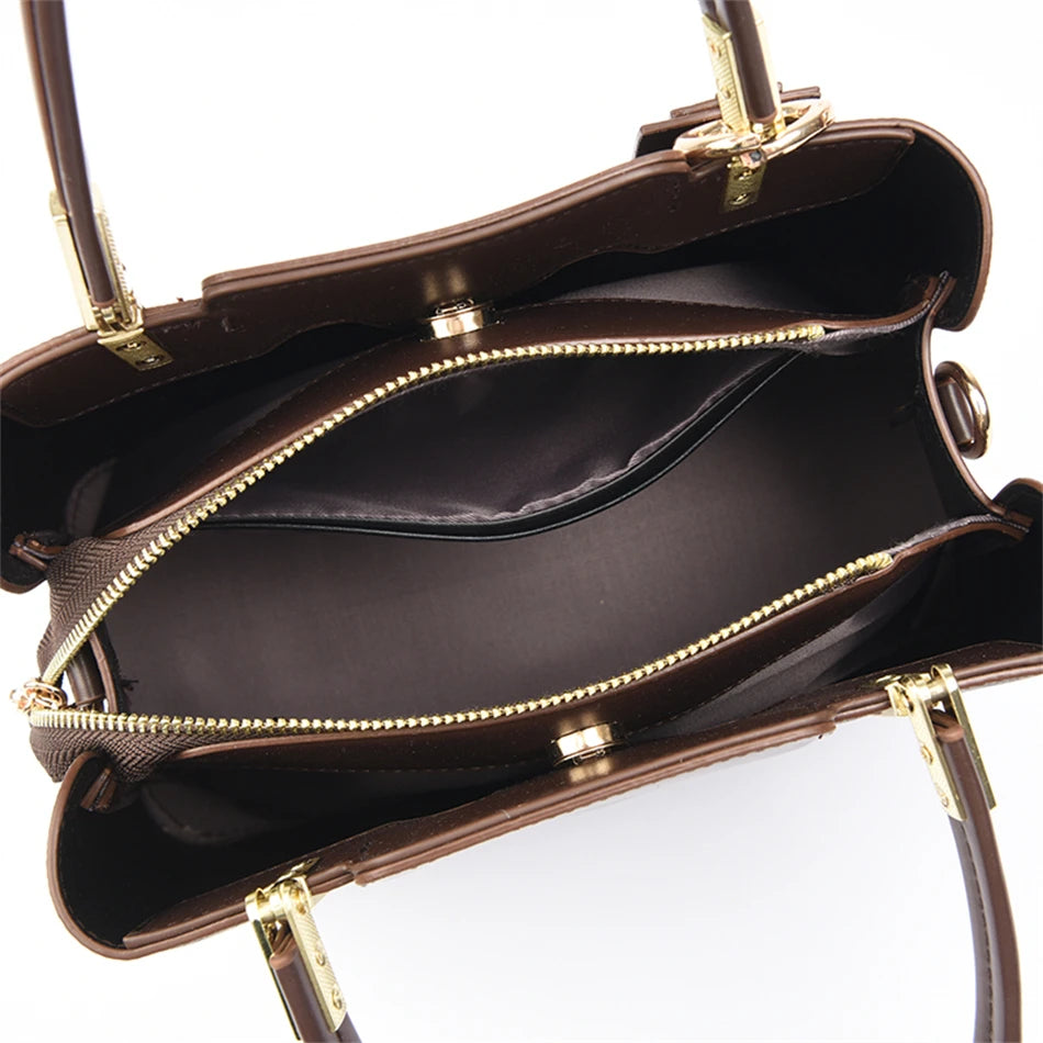Bolso de hombro cruzado de cuero suave de gran capacidad con estampado de moda de lujo para mujer, bolsos de mano de diseñador para mujer.