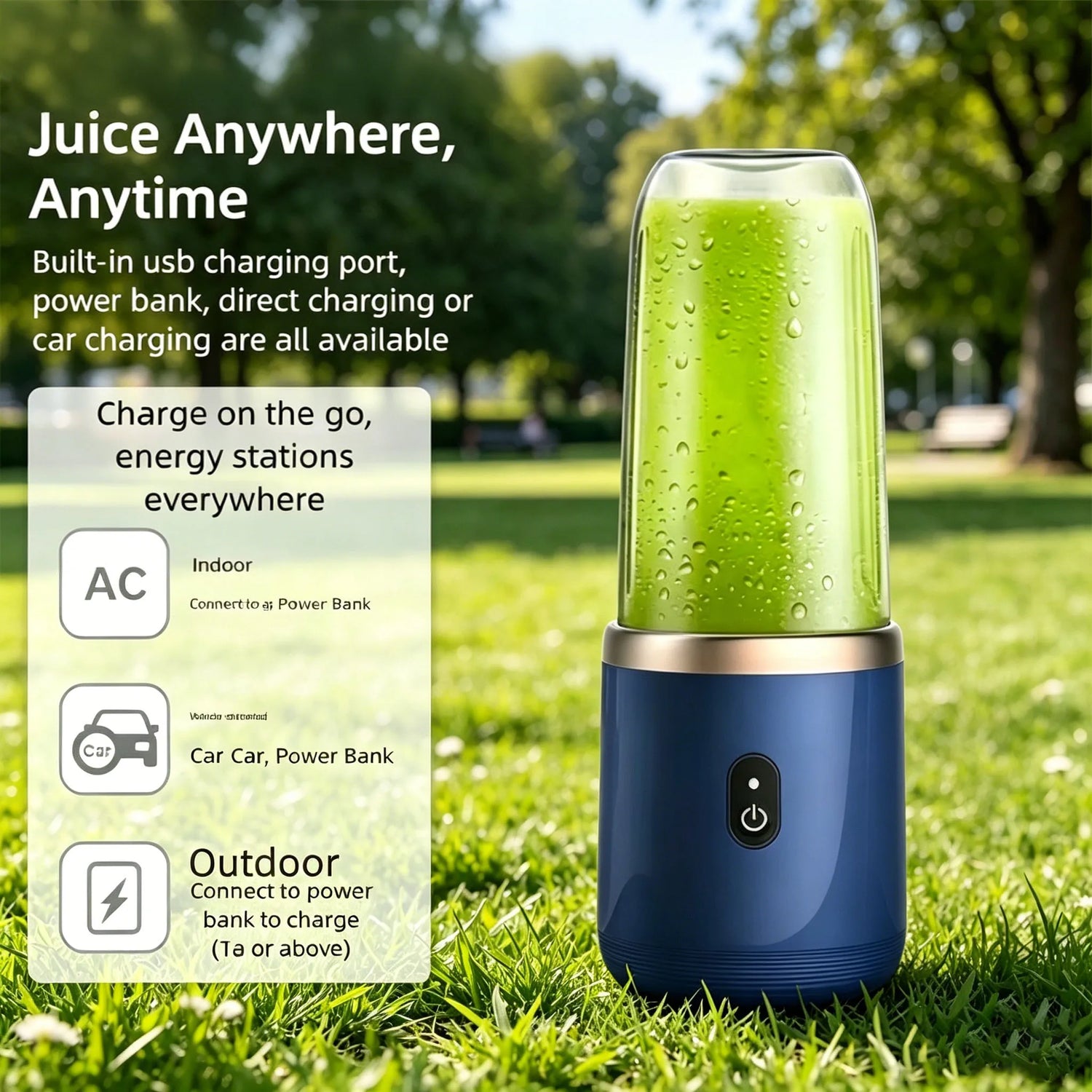 Licuadoras exprimidoras de fruta portátiles, mini botellas eléctricas personales para exteriores, carga USB para el hogar, 6 cuchillas, máquina exprimidora de doble vaso