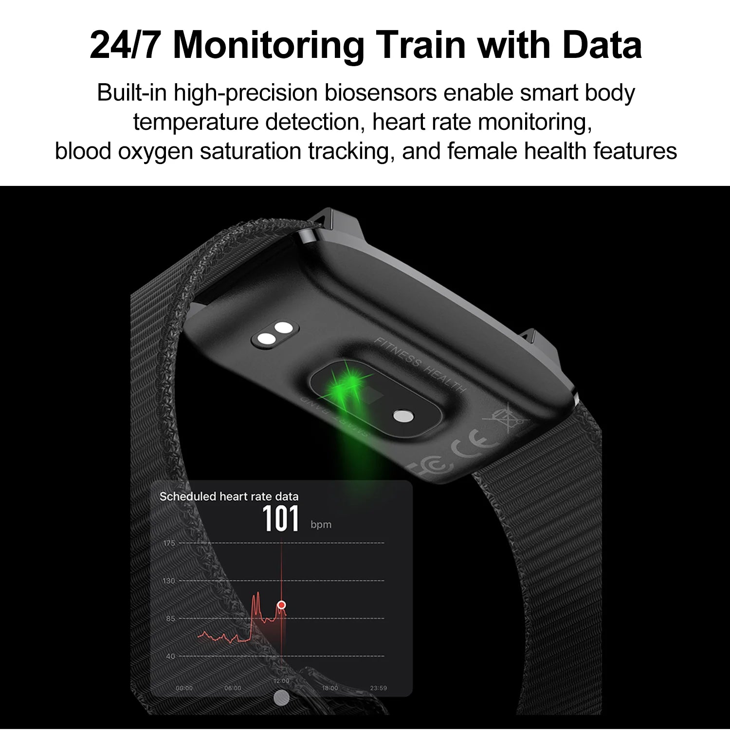 No Screen Smart Bracelet Men Women Fitness Tracker Sport Smart Watch Heart Rate Sleep Monitor 1ATM Waterproof Outdoor Smart Band