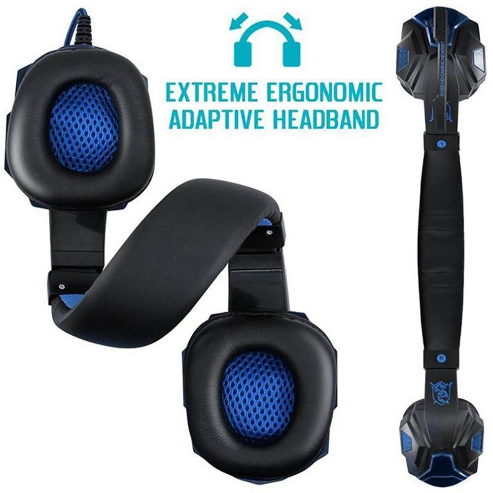 Auriculares de diadema para juegos con cable de 3,5 mm, estéreo, con micrófono ajustable para ordenador, teléfono, portátil y PC