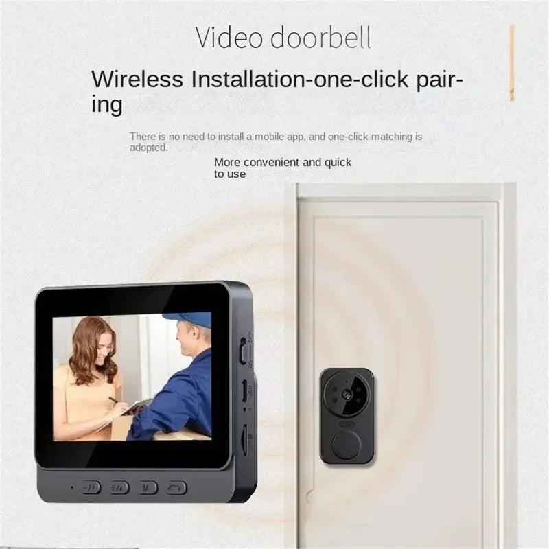Smart Video Doorbell Camera Wireless, 1080P HD with Night Vision, 2.4G WiFi, Motion Detection, 2-Way Audio, and Cloud Service