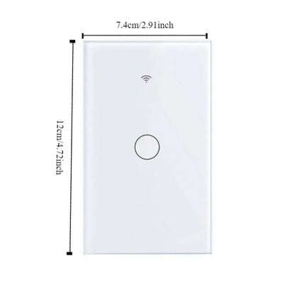 US Plug WiFi Smart Light Switch Single Open App Control Touch Sensor Switch Touch Control Remote Control Wall Switch Smart Home