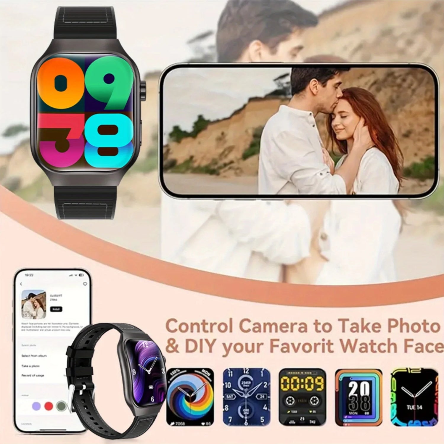 LAXASFIT New Slim Smart Watch Men&