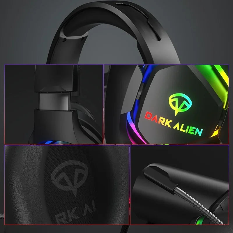 Auriculares Gaming Para PC/PS4/PS5 EKSA E1000 7.1 Surround RGB Auriculares Gaming con Cable USB y Micrófono con Cancelación de Ruido