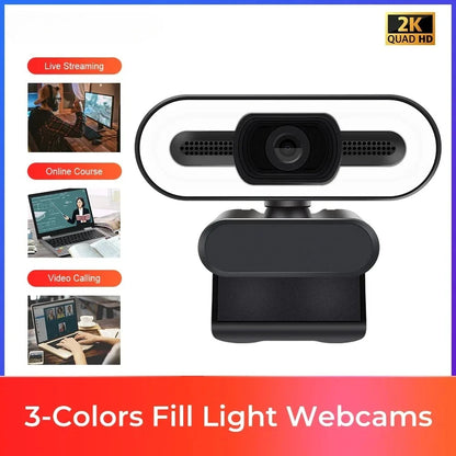 Webcam 2K mini camera web camera with microphone web camara for pc 1080p webcam mini pc camera focus usb cameras for computer