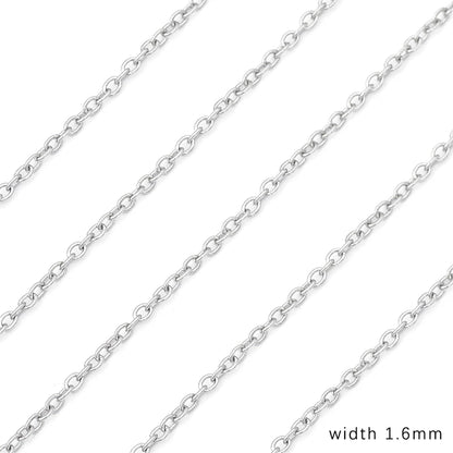 Cadena de acero inoxidable de 1M para hombres y mujeres, cadena de eslabones cubanos, gargantilla básica punk DIY, pulsera, joyería masculina de Hip Hop, regalo