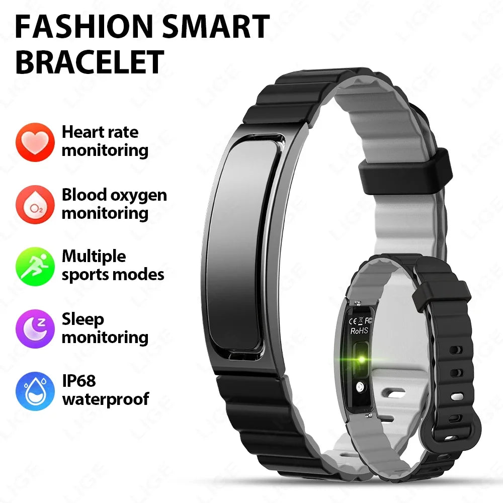 Fitness Tracker Smart Bracelet Men Activity & Sleep Heart Rate Tracker Wristband Sport Strength Training Watch for Android & IOS