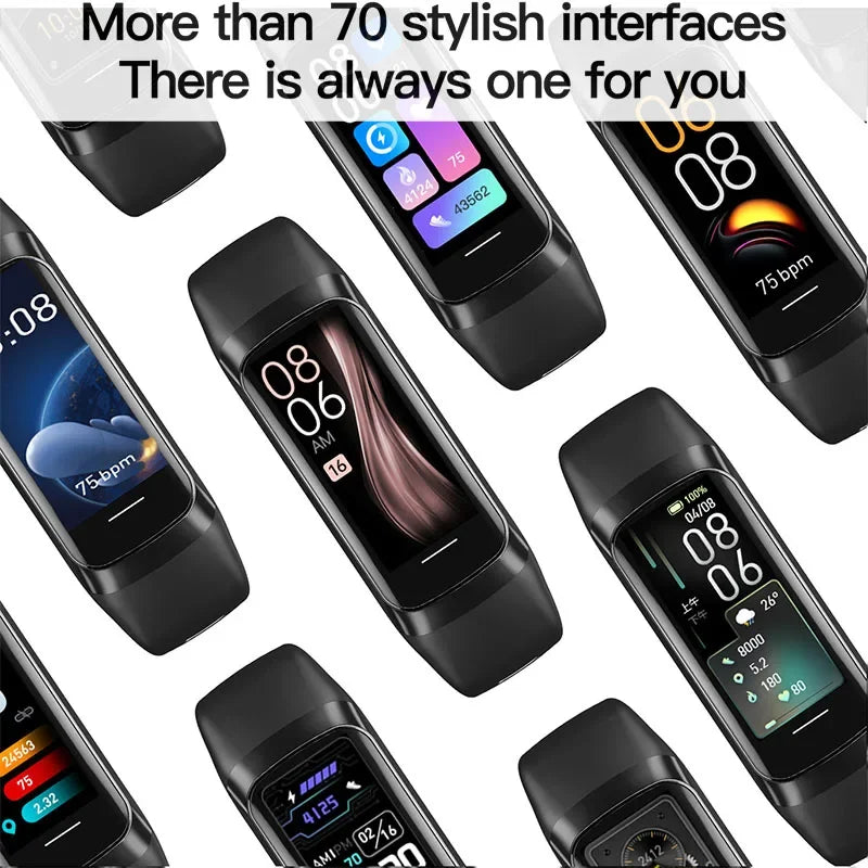 Reloj Inteligente Delgado Hombres Mujeres Pulsera Inteligente 1.1 Pulgadas Amoled Frecuencia Cardíaca Impermeable Temperatura Corporal Rastreador de Actividad Física