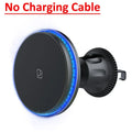 Magnetic Car Wireless Charger RGB For iPhone 13 14 15 16 17 Pro Max Macsafe Car Phone Holder Stand Mount Fast Charging Station