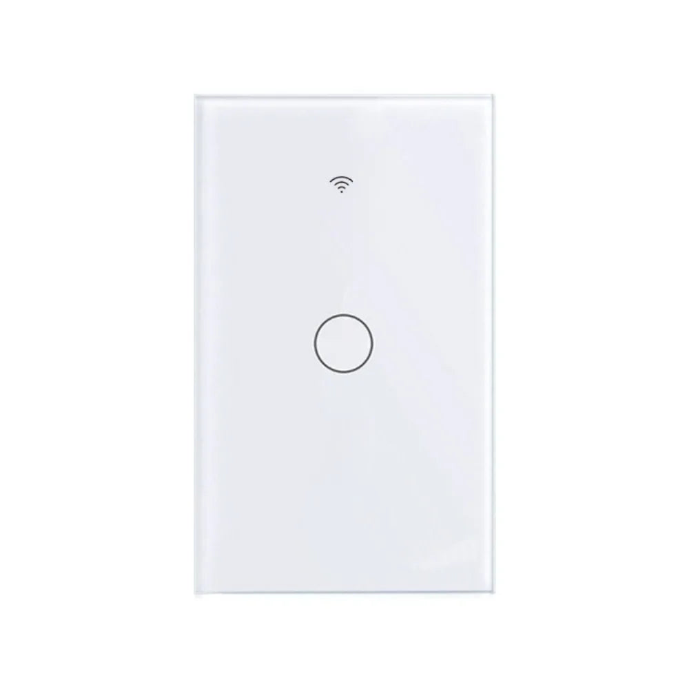 US Plug WiFi Smart Light Switch Single Open App Control Touch Sensor Switch Touch Control Remote Control Wall Switch Smart Home