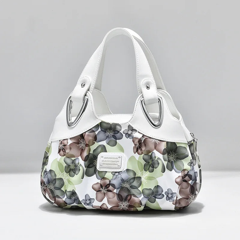 Luxury Handbag Women Printing PU Leather Handle Bag Fashion Brand Lady Tote Big Capacity Shoulder Bag Shopping Purse2024