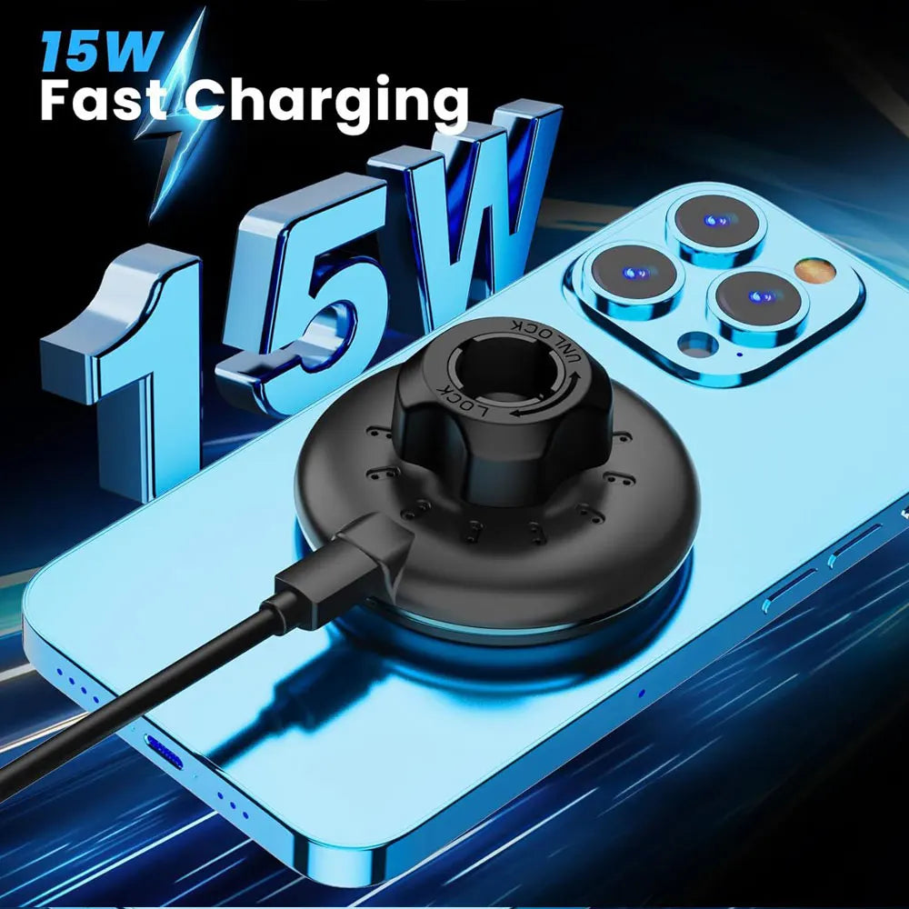 Soporte de cargador inalámbrico magnético para coche de 15W, soporte de teléfono para navegación, soporte de teléfono para coche MagSafe, soporte de carga rápida para iPhone 17
