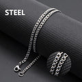 Women Men's Necklace Stainless Steel Black Gold Color Curb Cuban Link NK Chain Silver Color Basic Punk Male Choker Jewelry Gift