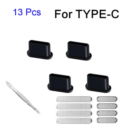 13pcs Universal Metal Mesh Anti Dust Proof Adhesive Net Cover Stickers For iPhone 17 16 15 Pro Max Plus Speaker Hole Anti-Dust