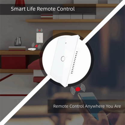US Plug WiFi Smart Light Switch Single Open App Control Touch Sensor Switch Touch Control Remote Control Wall Switch Smart Home