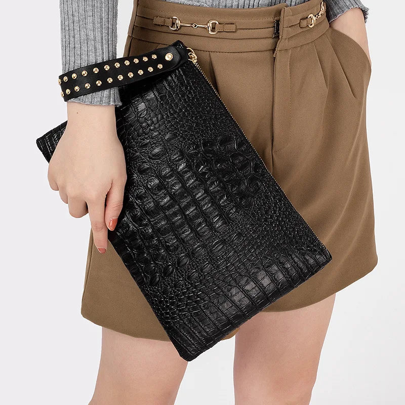 Bolsos de Lujo de Moda, Bolsos de Mujer, Cartera de Mano de Cuero PU para Noche, Bolso de Sobre para Mujer, Carteras de Día Femeninas, Bolso de Pulsera Portátil