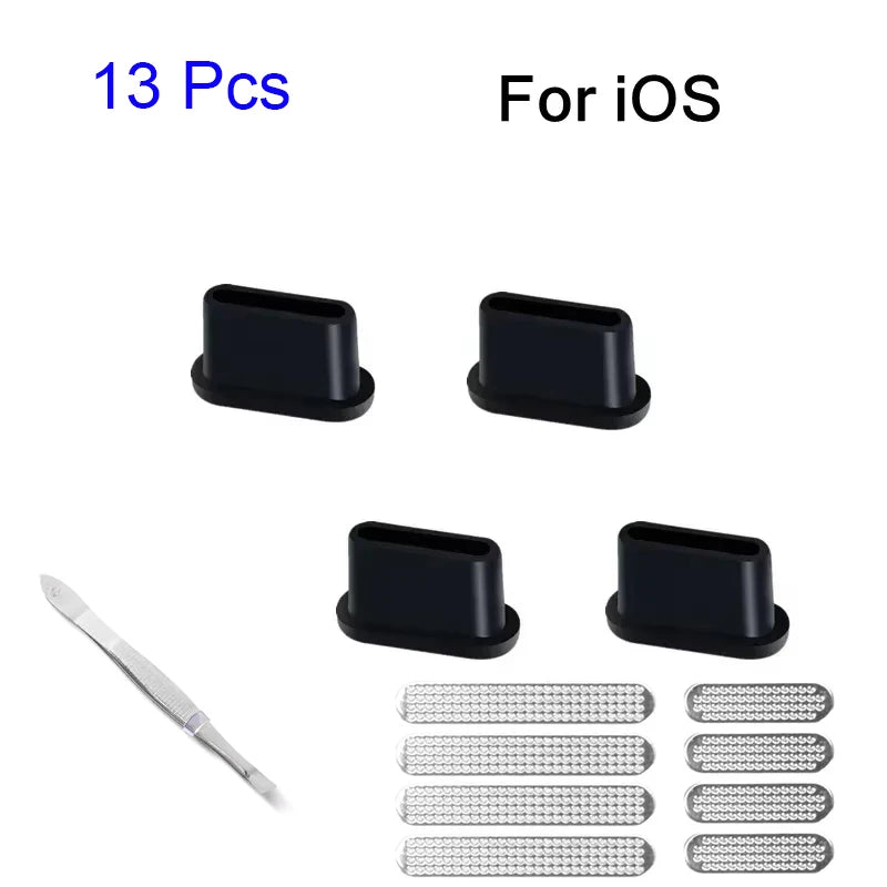 13pcs Universal Metal Mesh Anti Dust Proof Adhesive Net Cover Stickers For iPhone 17 16 15 Pro Max Plus Speaker Hole Anti-Dust