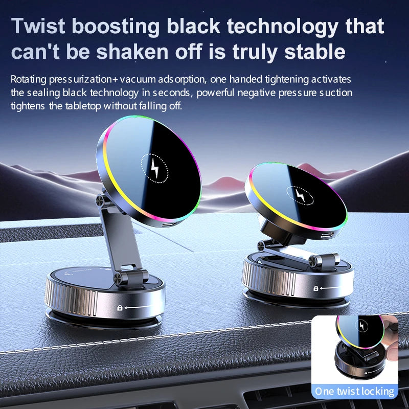 Magnetic Car Wireless Charger Universal Car Phone Holder Mount Fast Charging for iPhone 15 14 13 12 Pro Max Mini Magnet Chargers