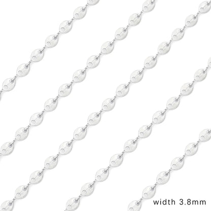 Cadena de acero inoxidable de 1M para hombres y mujeres, cadena de eslabones cubanos, gargantilla básica punk DIY, pulsera, joyería masculina de Hip Hop, regalo