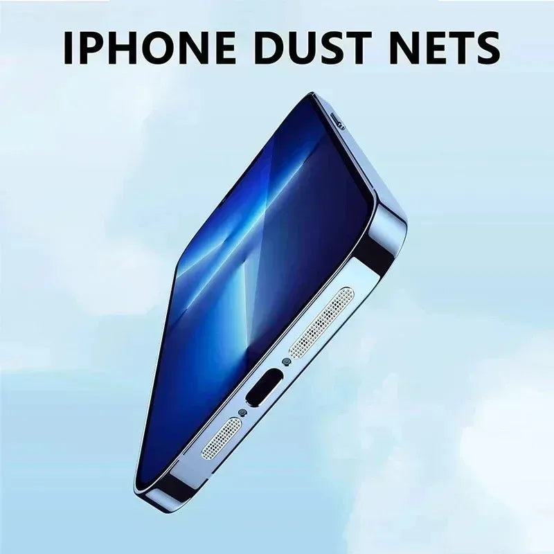 13pcs Universal Metal Mesh Anti Dust Proof Adhesive Net Cover Stickers For iPhone 17 16 15 Pro Max Plus Speaker Hole Anti-Dust