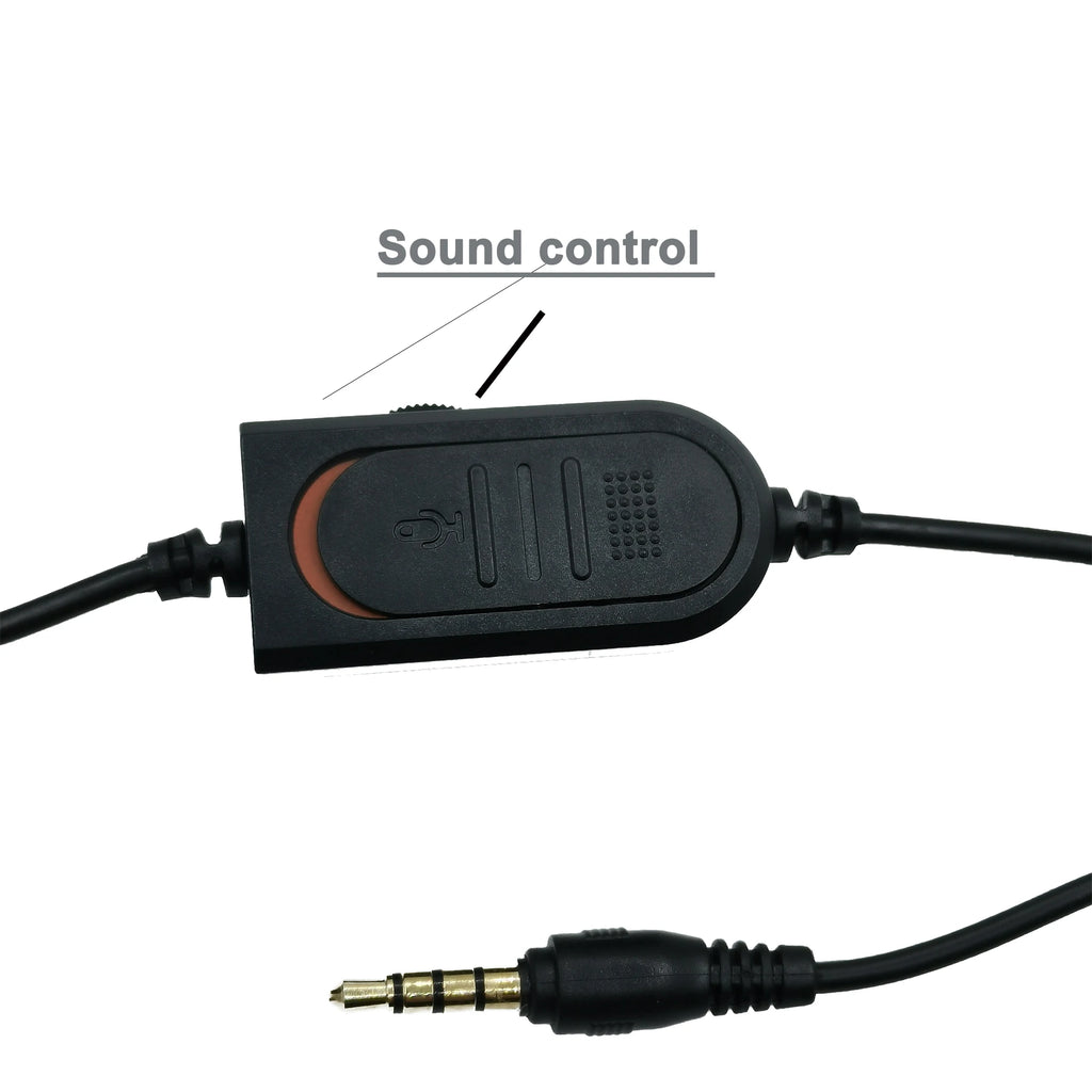 Auriculares con cable de 3,5 mm para juegos, auriculares de música para PS4 PlayStation 4, PC, chat de computadora con micrófono