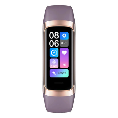 Slim Smart Watch Men Women Smart Bracelet Wristband 1.1 Inch Amoled Heart Rate Waterproof Body Temperature Fitness Tracker Band