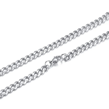3/5/7mm Stainless Steel Cuban Link Chain Stainless Steel Necklace, Punk Hip-hop Choker for Men, Fashion Jewelry Accessories