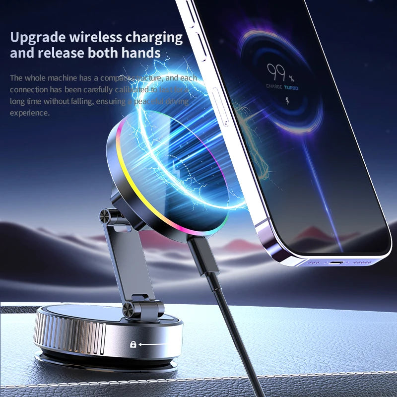 Magnetic Car Wireless Charger Universal Car Phone Holder Mount Fast Charging for iPhone 15 14 13 12 Pro Max Mini Magnet Chargers