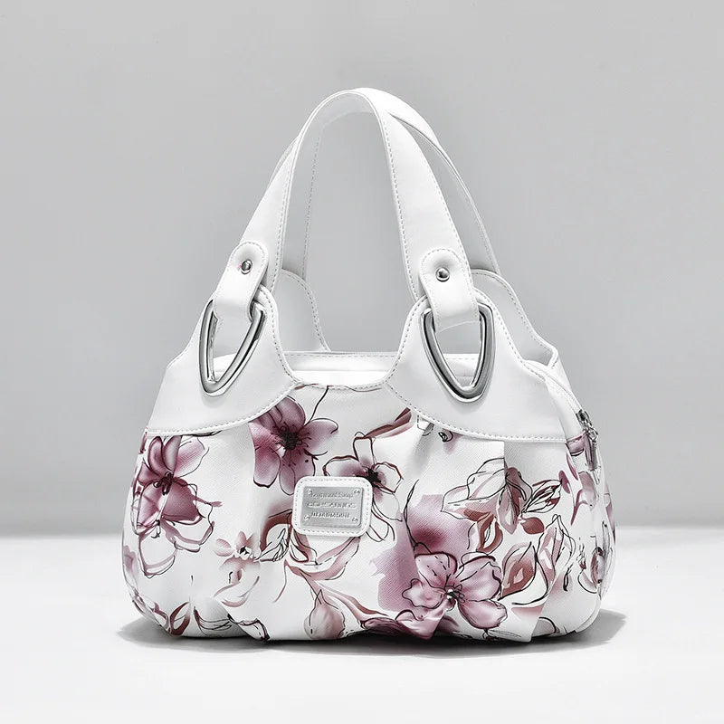 Luxury Handbag Women Printing PU Leather Handle Bag Fashion Brand Lady Tote Big Capacity Shoulder Bag Shopping Purse2024