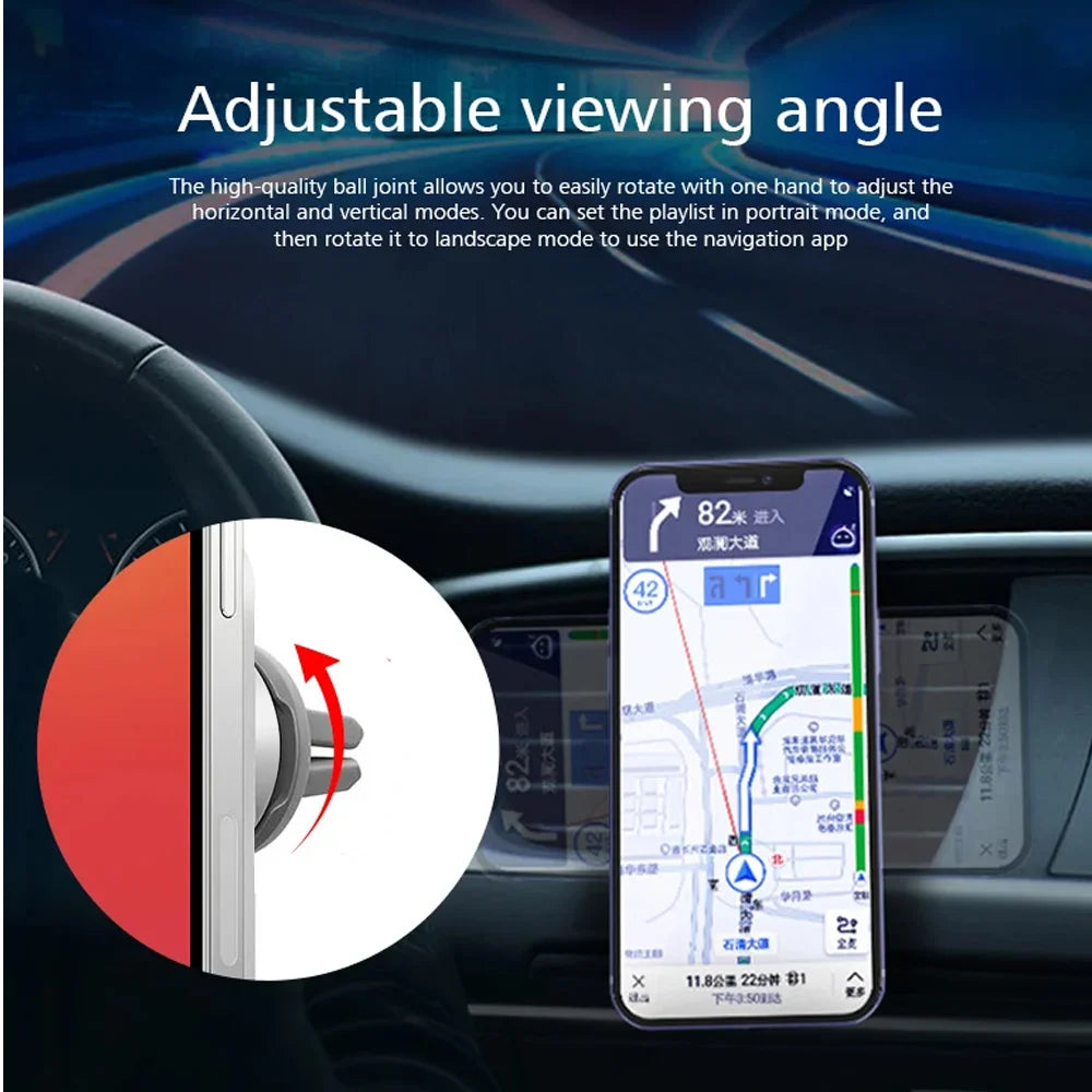 Magnetic Car Wireless Charger For iPhone 16 15 14 13 12 Pro Max Mini Macsafe Car Phone Holder Stand Mount Fast Charging Station