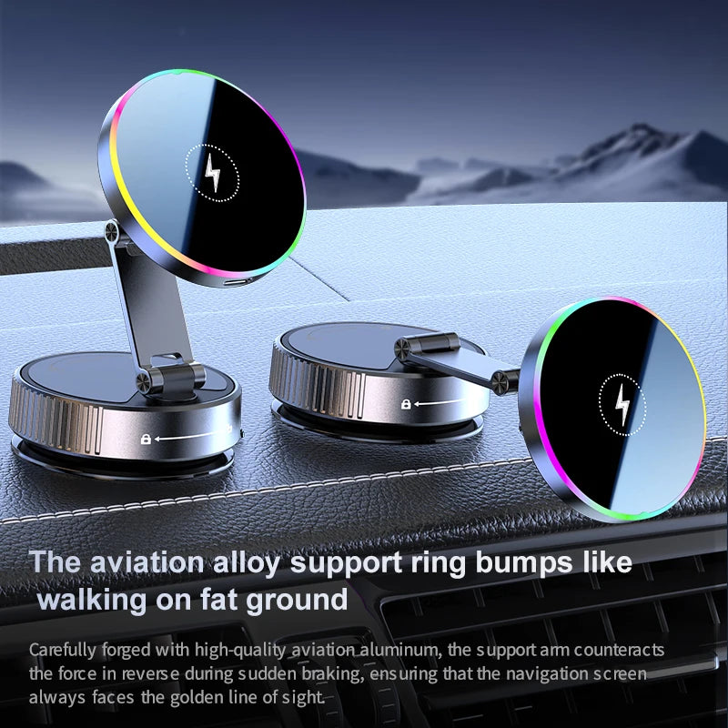 Magnetic Car Wireless Charger Universal Car Phone Holder Mount Fast Charging for iPhone 15 14 13 12 Pro Max Mini Magnet Chargers