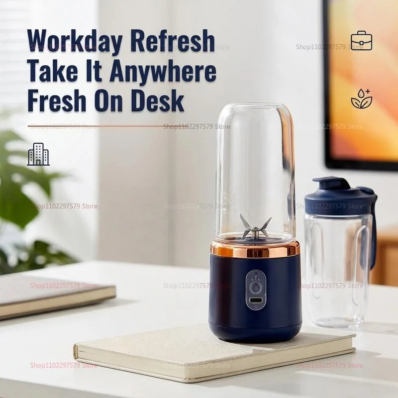 400ML Fruit Electric Juicer Food Milkshake Mixer Machine Portable Juicer Maker Double Cup Multifunction Household Blender